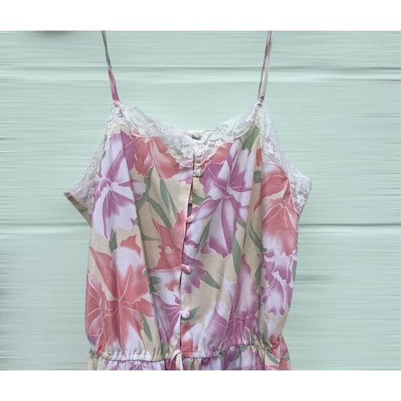 VTG Victoria’s Secret Gold Label Floral Lingerie Teddy Pink Pastel Lace - Picture 5 of 7